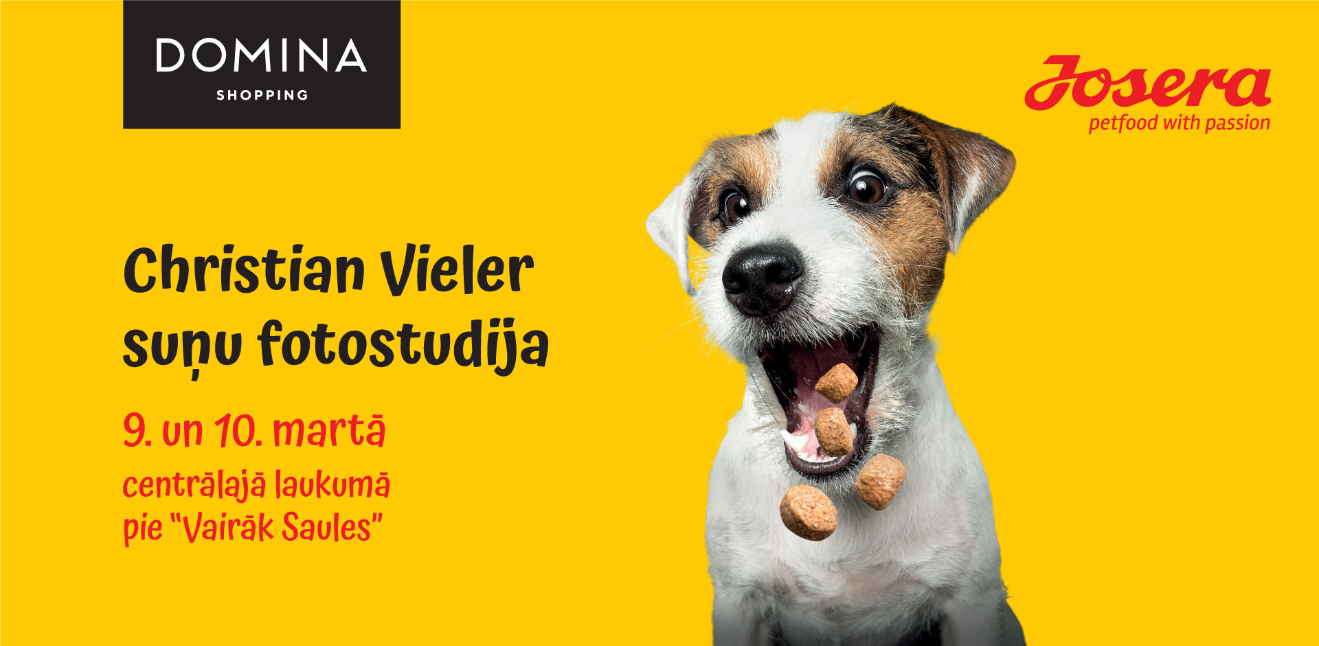Pirmo reizi Latvijā pasaulslavens suņu fotogrāfs atvērs fotostudiju TC “Domina Shopping”